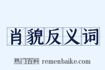 肖貌反义词是什么意思的图片